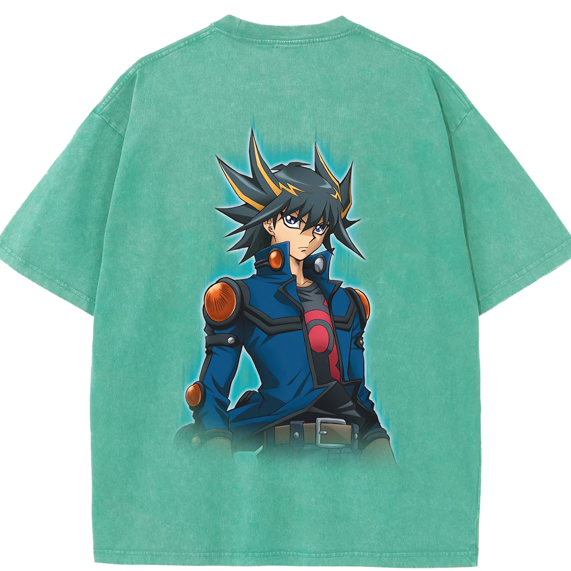 （画像用） 遊☆戯☆王 Yu-Gi-Oh! 綿100% ヴィンテージ風 半袖Tシャツ（背面プリント）
